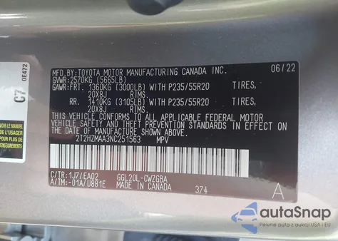 2022 Lexus Rx 350 из США, поврежденный, VIN 2T2HZMAA3NC251563